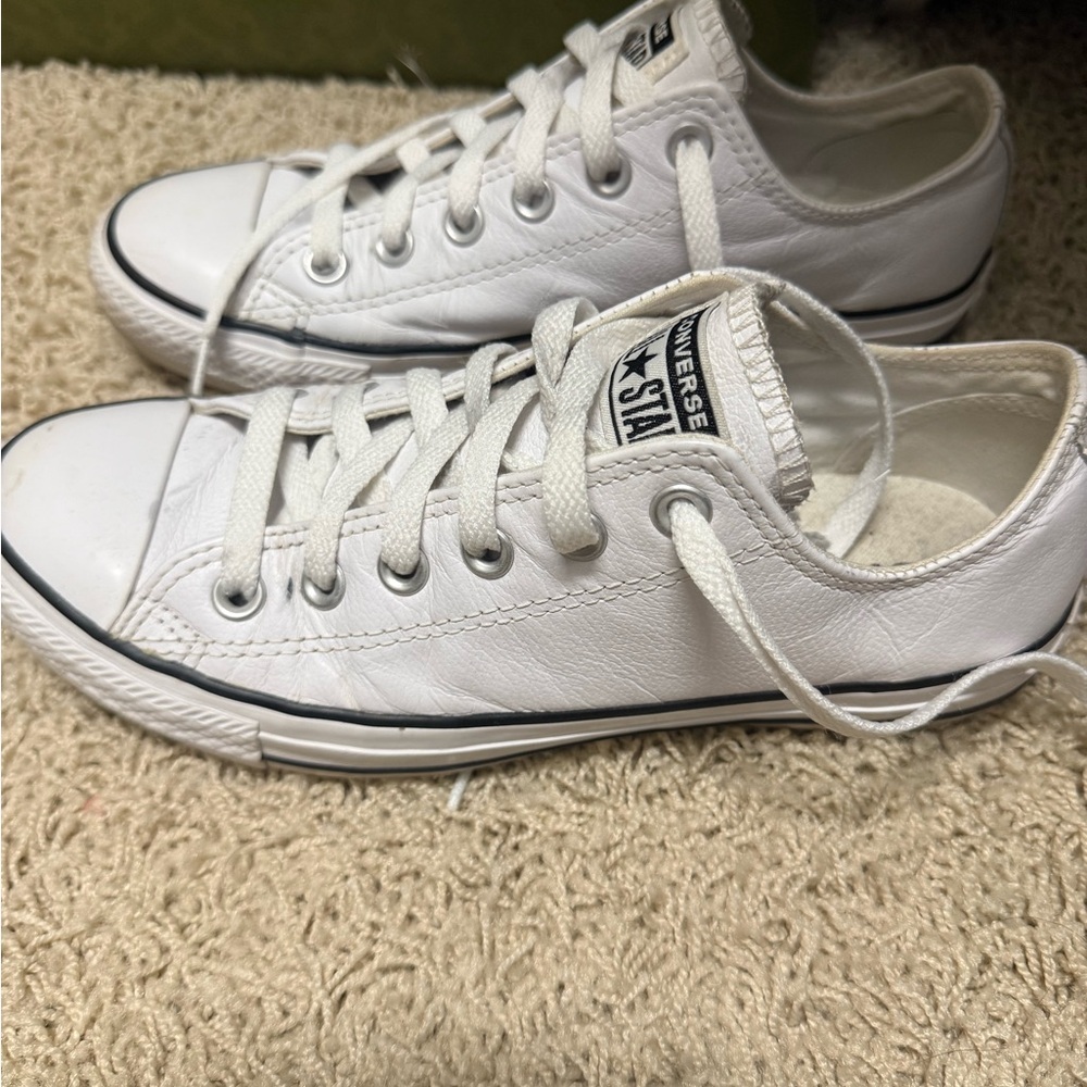 Converse All Star White Leather Sneakers